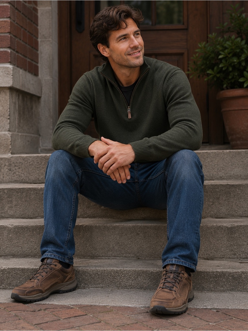ECCO Men’s Brown Leather Comfort Walking Shoes | US 9 EU 43